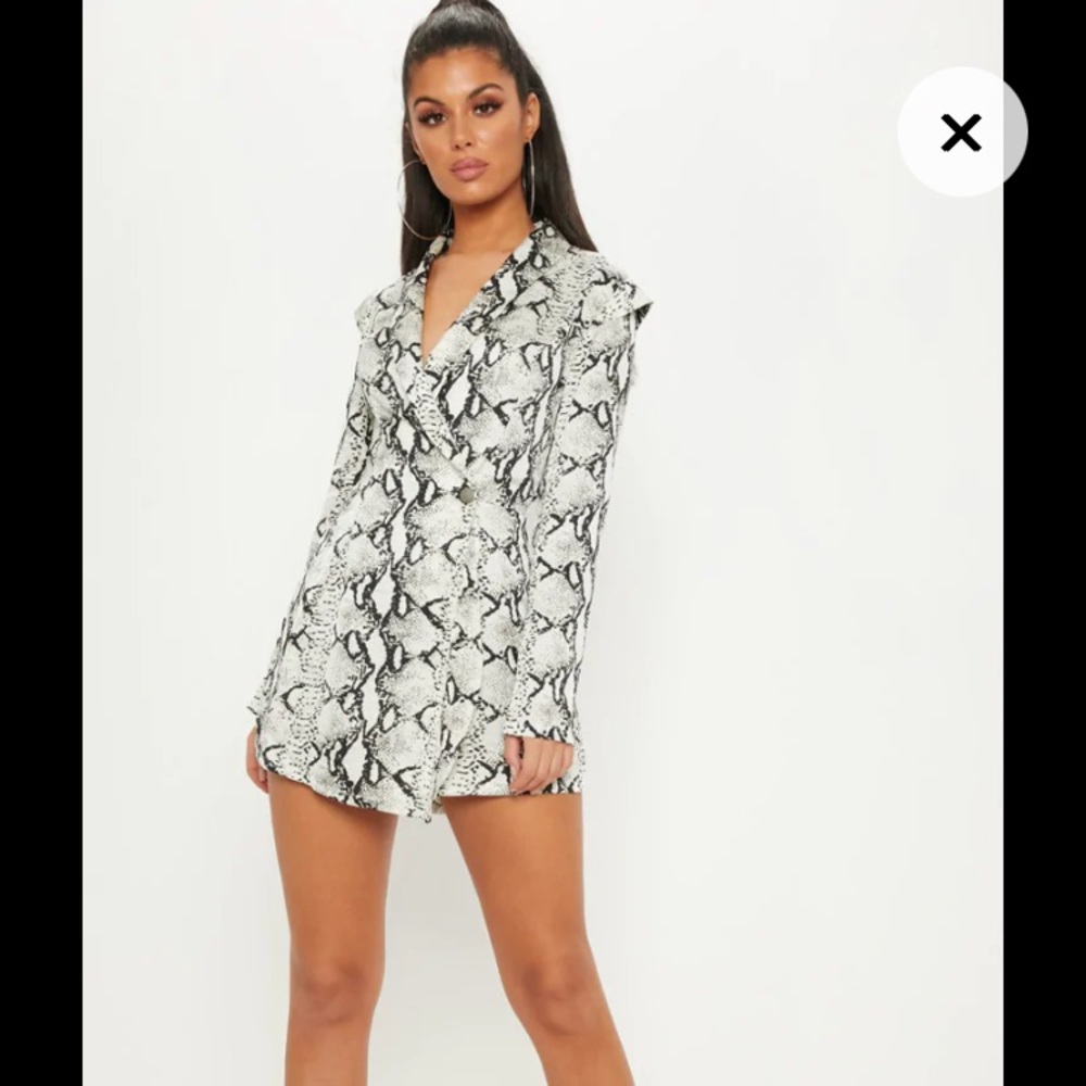 PLT SNAKESKIN ROMPER